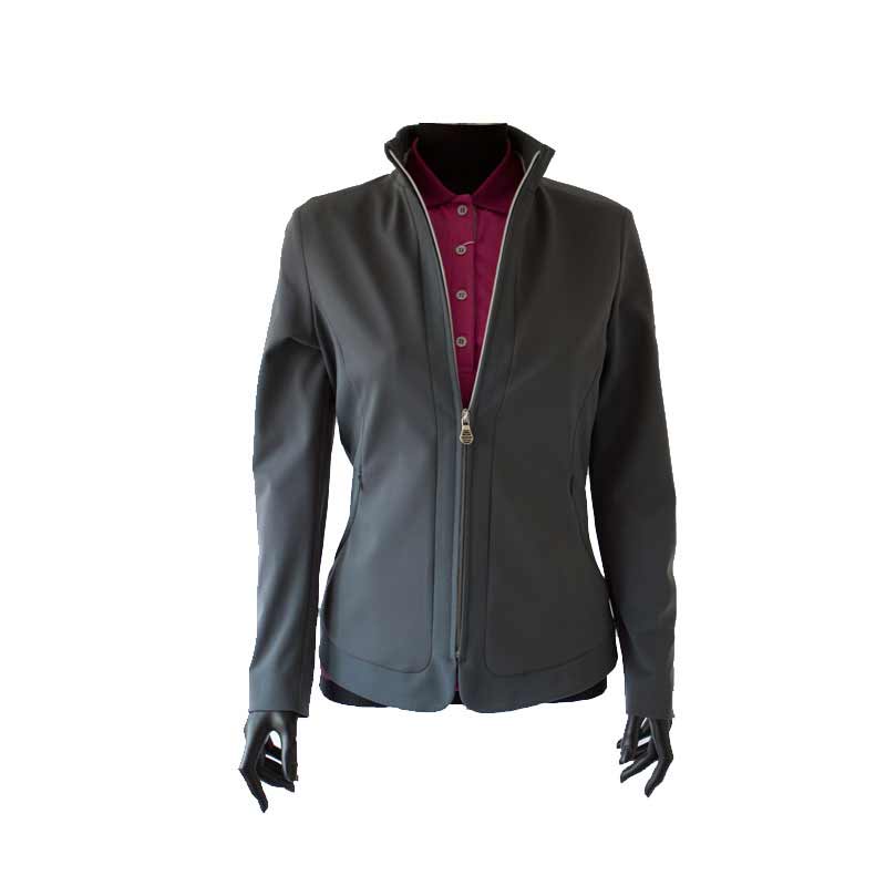 Animo Lerfo Softshell Jacket - Grey - Unzipped View Animo Lerfo Softshell Jacket - Grey - Unzipped View