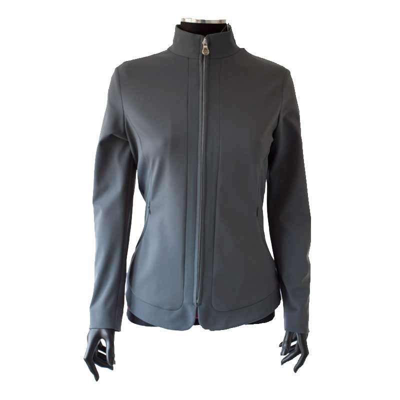 Animo Lerfo Softshell Jacket - Grey - Zipped view Animo Lerfo Softshell Jacket - Grey - Zipped view