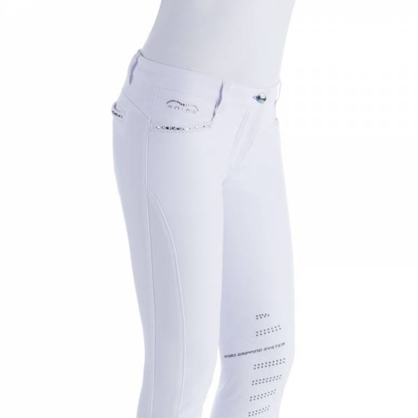 Animo Nallo Breeches - White - Front View