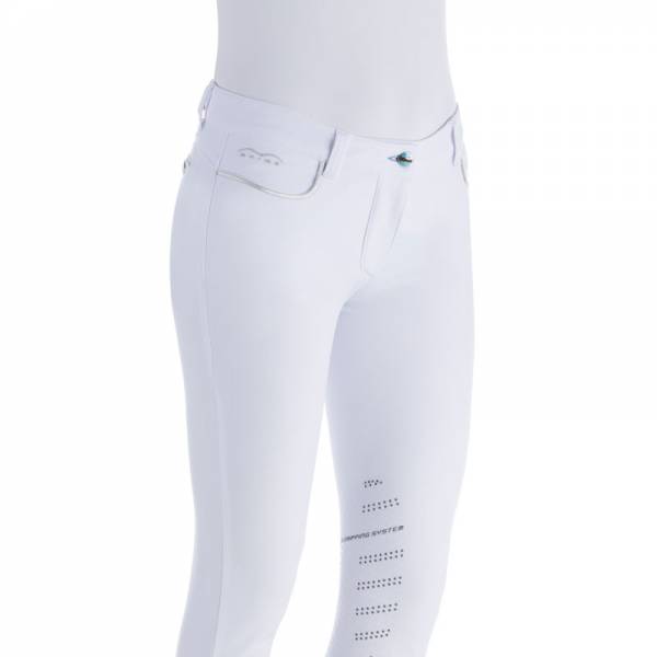 Animo Numana Competition Breeches - Front View - White