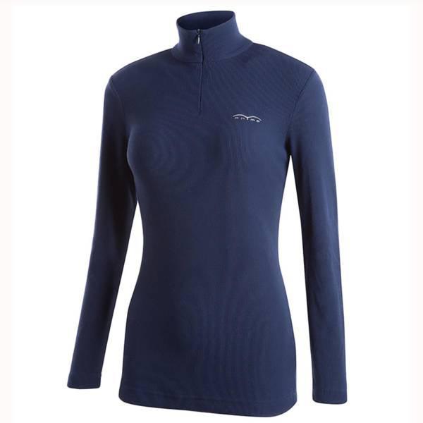 Animo Boston Zip TurtleNeck Top Navy Blue