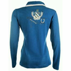 HKM Lauria Garrelli Roma Polo Shirt Navy Blue - Back